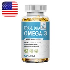 Omega 3 Fish Oil Capsules 3x Strength 1200mg EPA  DHA,Highest Potency Caps