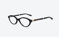 GENTLE MONSTER TAKION 01 Round Eyeglasses Black Acetate Frame Clear Lens NEW