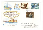 1972 GENERAL ANNIVERSARIES - FLYDE COAST CDS STUART FDC FROM COLLECTION O18