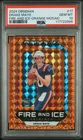2024 Panini Obsidian - Fire and Ice Drake Maye #17 Orange Mosaic (RC) PSA 10