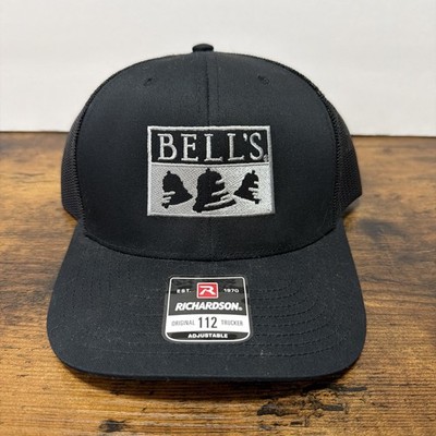 Bells Whisky Patch Black Mesh Trucker Hat Black Richardson 112 Adjustable