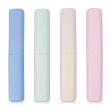 4 Pack Travel Toothbrush Case Portable Travel Toothbrush Holder Plastic Tooth...