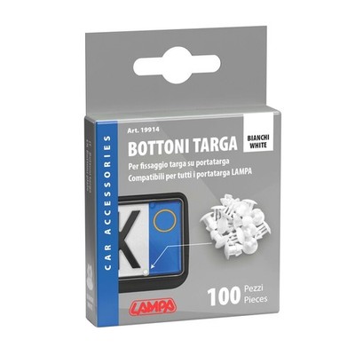 Kit 4 Bottoni Per Targa Moto - 2 Blu E 2 Bianco | Portatarga Per Scooter E Quad - Foto 4