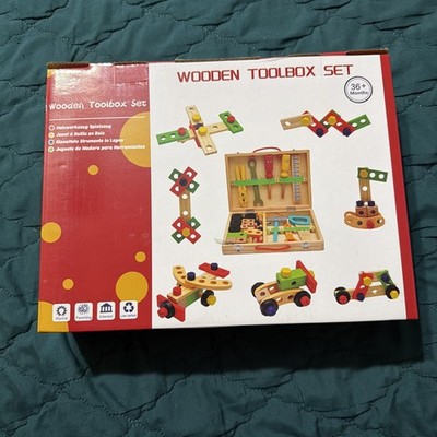 KIDWILL Tool Kit for Kids, Wooden Toddler Tools Set DIY construction