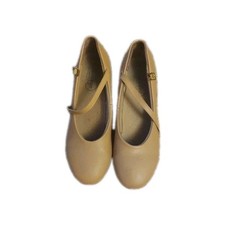 Revolution Tan Character 2 Heeled Tap Dance Shoes With Taps Size 9