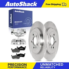 Rear Brake Rotors Premium Ceramic Pads Calipers for 2015-2016 Lincoln MKT