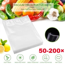 200-50pcs 8"x12" Vacuum Sealer Bags Embossed Food Saver Magic Seal Storage