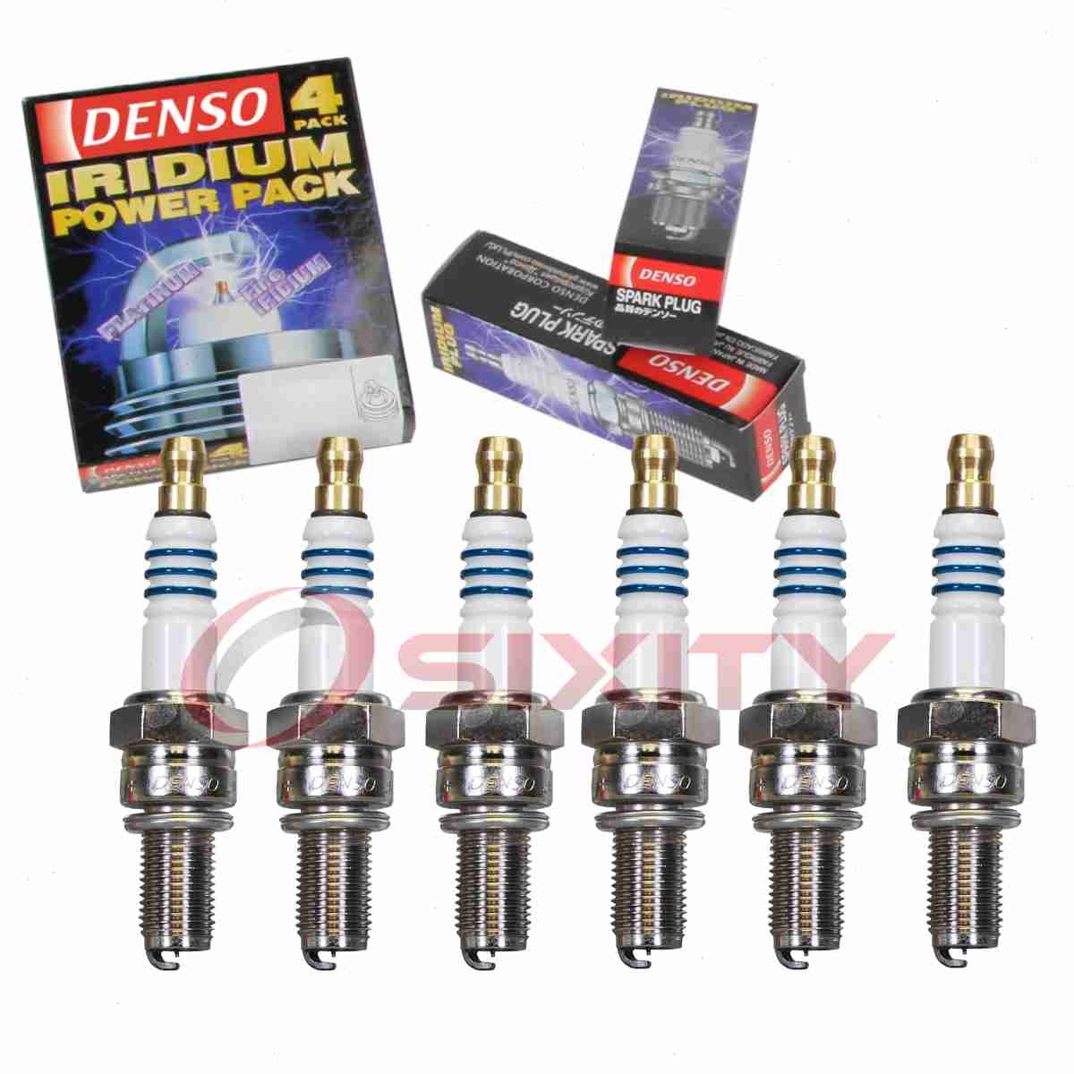 6 pc DENSO 5361 Iridium Power Spark Plugs for IU22 7385 Ignition Wire kr