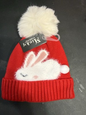 Girl's Hat for Ages 0 to 2 Years Color Red New with Tags