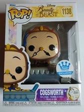 FUNKO POP 🐸Disney Beauty and The Beast #1138 COGSWORTH Exclusive VINYL 🐸 (A2)