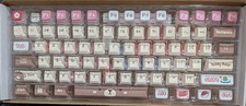 Teddy Bear Cute Theme Mechanical Keycap Set Pink Brown White Mixed Set 120 plus