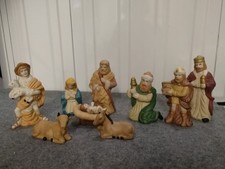 Nativity scene set little meadow ceramic boxed Christmas Decoration