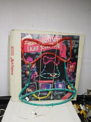 VTG RARE 1992 Mr. Christmas #367 Mini Christmas Light Sculpture Bell-~20''x24''