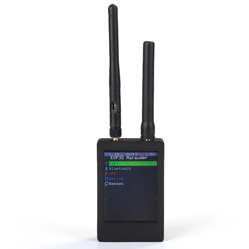 ESP32 Marauder Device 2.8 Inch Screen Wi-Fi Bluetooth GPS Tool Black