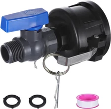 275 330 Gallon IBC Tote Adapter, Fittings, Tank Drain Adapter for Garden Hose, I