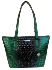 Brahmin Medium Asher Tote Evergreen Ombre Melbourne Leather NWT