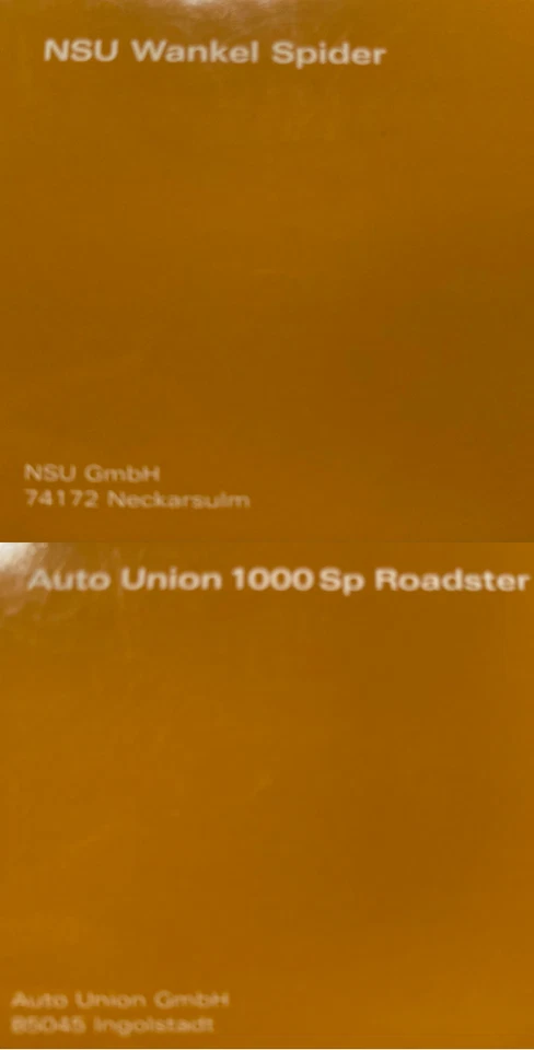 AUTO UNION 100 SPIDER - NSU WANKEL SPIDER 1/43 - N°2 MODELLI - RARE MINICHAMPS - Immagine 4 di 4