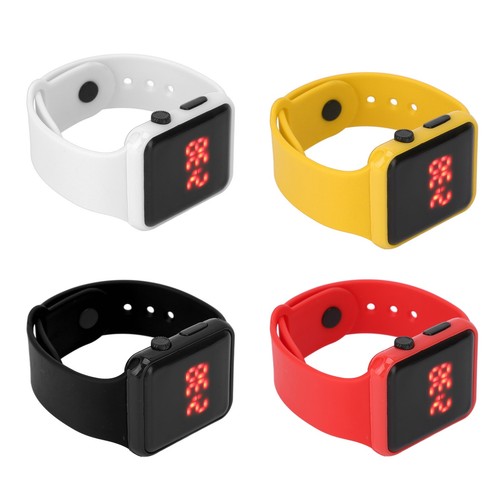Sport Watch LED-Bildschirm Quadrate Form Hintergrundbeleuchtung Design Digit FOY - Zdjęcie 7 z 35