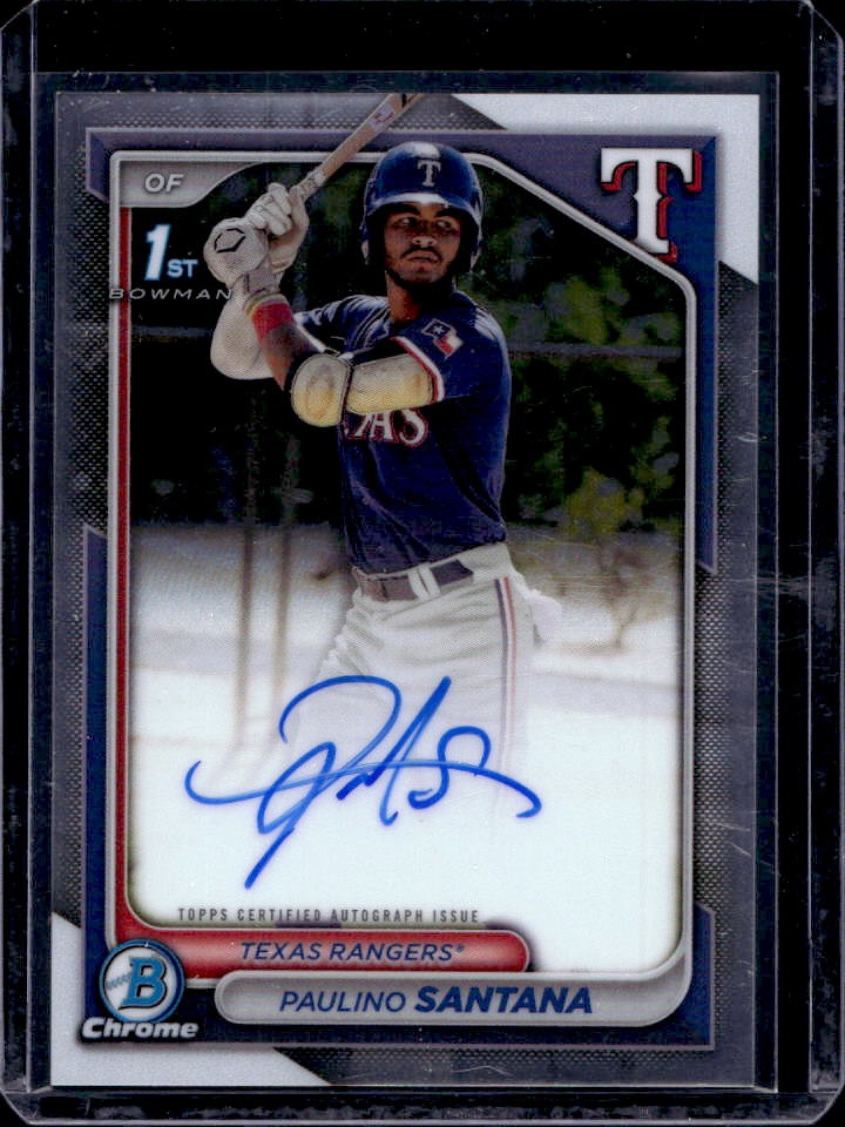 2024 Bowman Chrome Paulino Santana Auto 1st #CPA-PS Rangers
