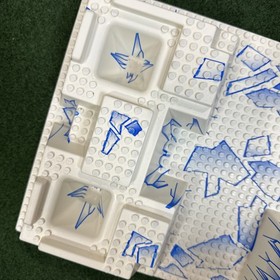 Lego 30271 raised baseplate Artic 32x48 Alpha Team Ogel's Mountain Fortress 4748