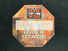 RAW is WAR WWF BACKSTAGE WORKING PASS August 6, 2001 Monday Night RAW ANAHEIM,CA