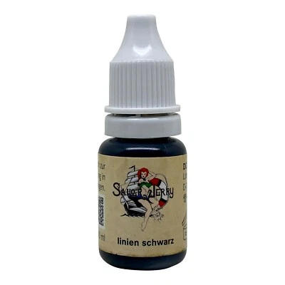 REACH-konforme Sailor Jerry Tattoofarbe linien schwarz liner black 10ml
