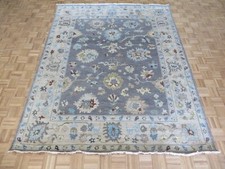 8 x 10 Hand Knotted Dark Gray Oushak Oriental Rug G14193