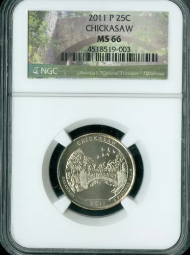 2011 P CHICKASAW QUARTER NGC MS66 PQ   .