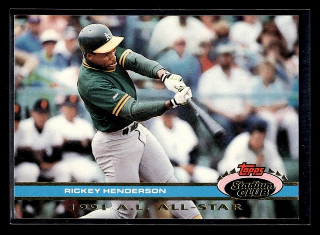 1992 Stadium Club Dome #83 Rickey Henderson 1991 All-Star Athletics Mint QTY