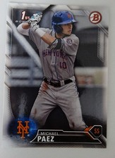 2016 Bowman Draft #BD-115 Michael Paez New York Mets Rookie Baseball Card