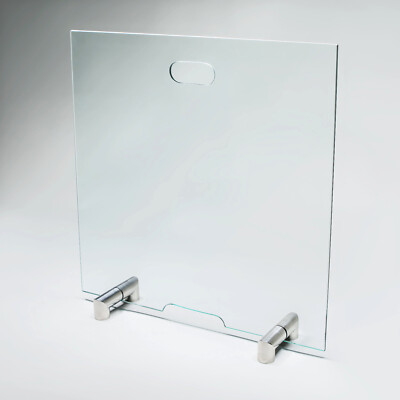 Design Glas Funkenschutz Ofenschutz Schutzgitter Kamin Ofen Funkenschutzgitter