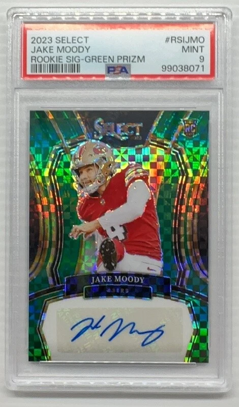 Jake Moody Panini Select Rookie Signatures #RSIJMO Green