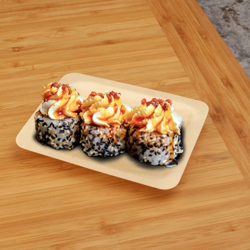 Pine Wood Disposable Wood Plates Dishes 7.7" x 5.5" x 0.7" | BambooMN - Picture 5 of 6