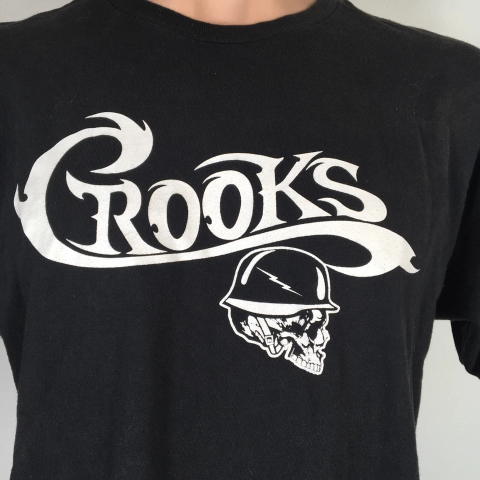 Crooks And Castles Don't You Know I'm Loco Black Skull Street Wear T Shirt Sz L - Image 3 of 4