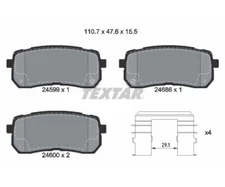 Brake pad set, disc brake Q + Textar 2459901 for Kia