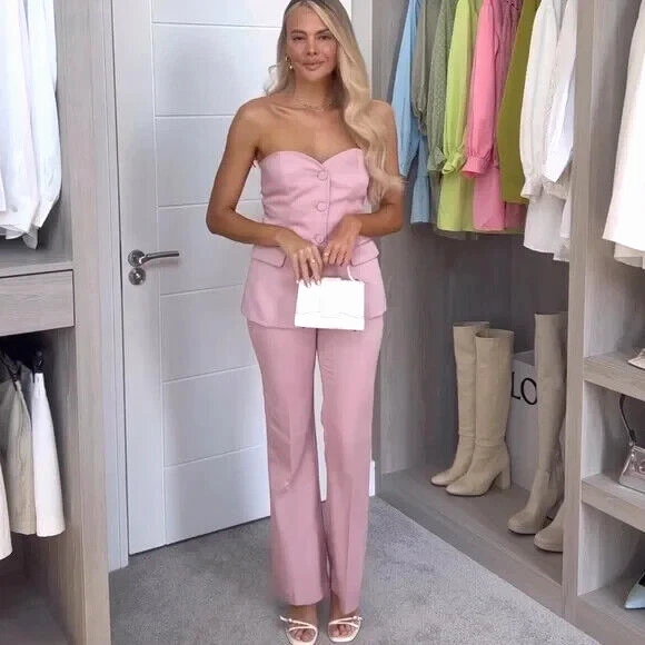 Zara pink sale satin trousers