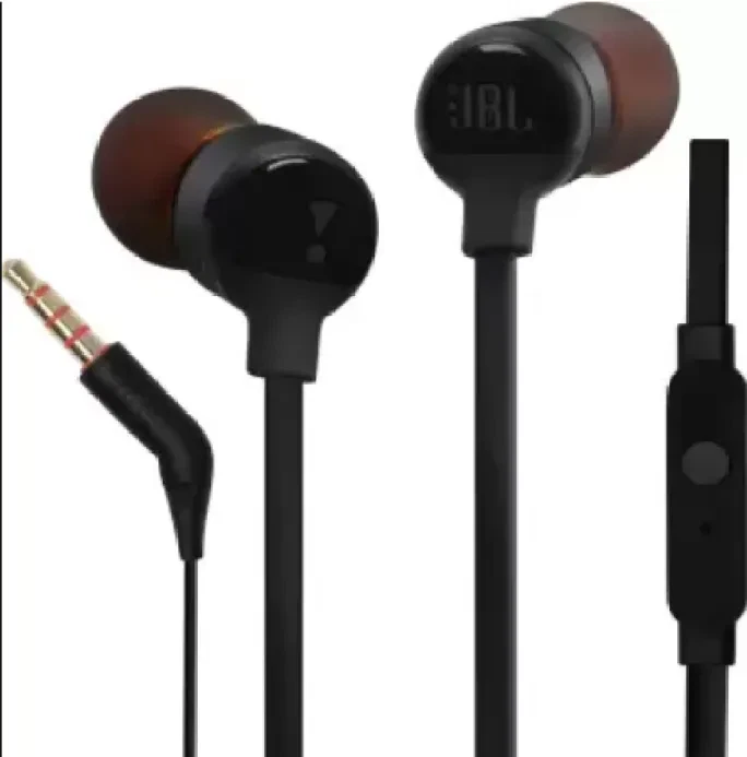 Audífonos in ear con micrófono JBL T110 cable plano, conector 3.5 mm,  control de música y llamadas, blanco - Coolbox