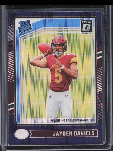 2024 Panini Donruss Optic Jayden Daniels #248 Rated Rookie Purple Shock Prizm