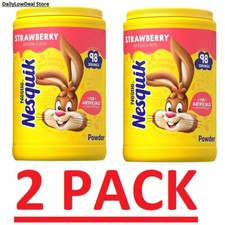 2 PACK - Nesquik Strawberry Powder Drink Mix 41.9 oz.  FAST SHIPPING 