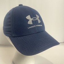 Under Armour Blue Gray Vent Hat Cap Youth Boys Running Hiking Outdoor 1747