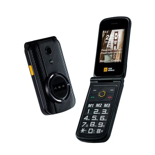AGM M8 4G Flip Rugged Feature Phone Large Button Big Keyboard Basic Phone 104dB