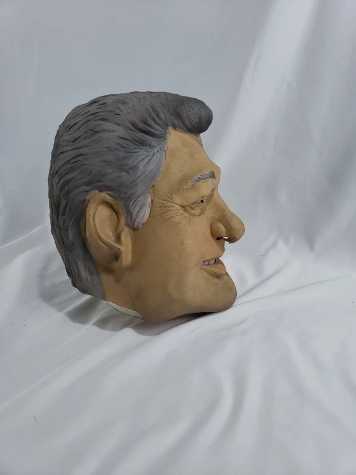 Vintage Bill Clinton Soft Vinyl Mask Cesar 1992 Halloween Costume  - Image 4 of 4