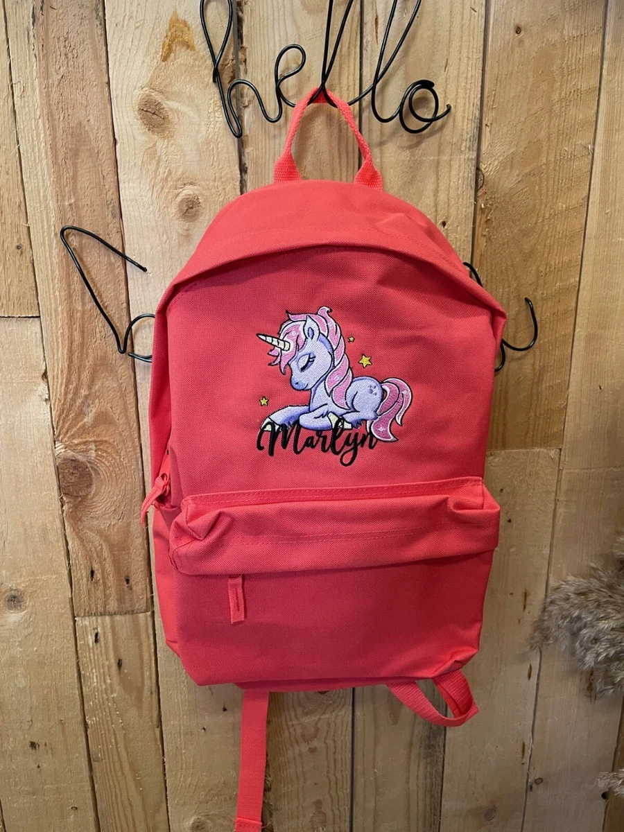 Personalised online embroidered backpack