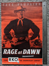 RARE 1955 MOVIE CAMPAIGN POSTER BOOKLET "RAGE AT DAWN" 6 SHEET HORACE McCOY