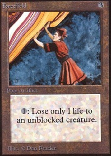 1x Forcefield Heavy Play, English 1st Edition Alpha MTG Magic