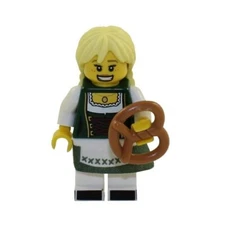 LEGO Series 11 Bavarian Girl Pretzel Girl Pigtails Dutch Apron Minifigure Figure