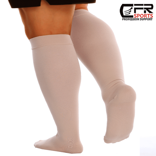 Pair Plus Size Knee High Compression Socks Men Women Medical Stockings S-7XL CFR - Picture 16 of 23