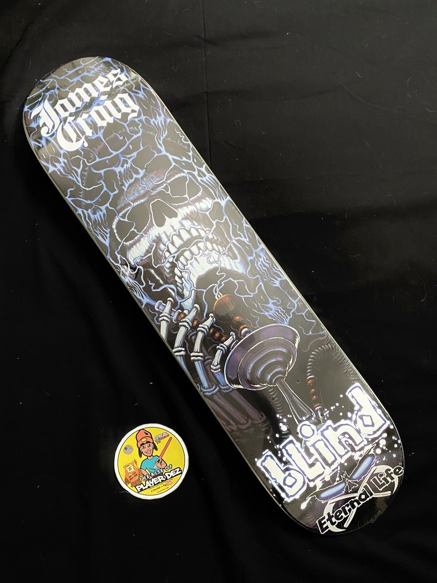 RARE Blind Vintage James Craig Skull Eternal Life Skateboard Deck