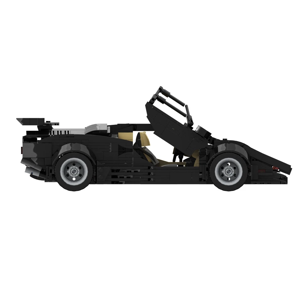 MOC: Classic Supercar LP5000 QV Sports Car & Packs for Collection Good Quality - Image 2 of 4