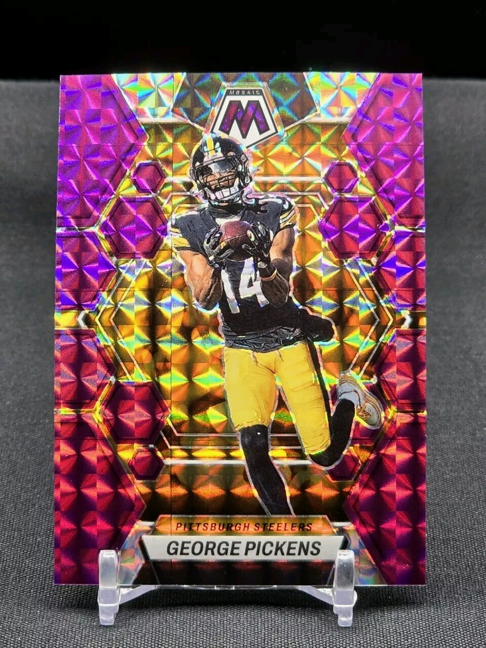 GEORGE PICKENS 2022 Mosaic Purple Rookie SN# 48/49 #318 Pittsburgh Steelers